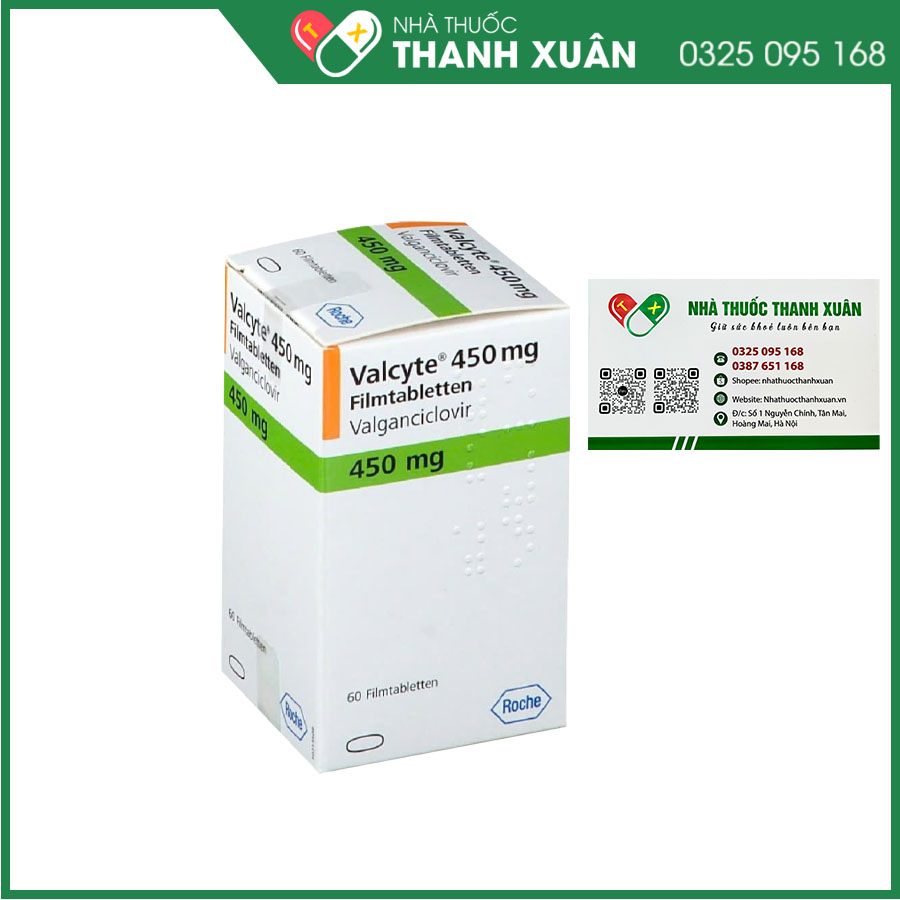 Valcyte điều trị viêm võng mạc ở người suy giảm miễn dịch hoặc bệnh do virus cự bào ở bệnh nhân ghép tạng